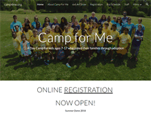 Tablet Screenshot of camp4me.org